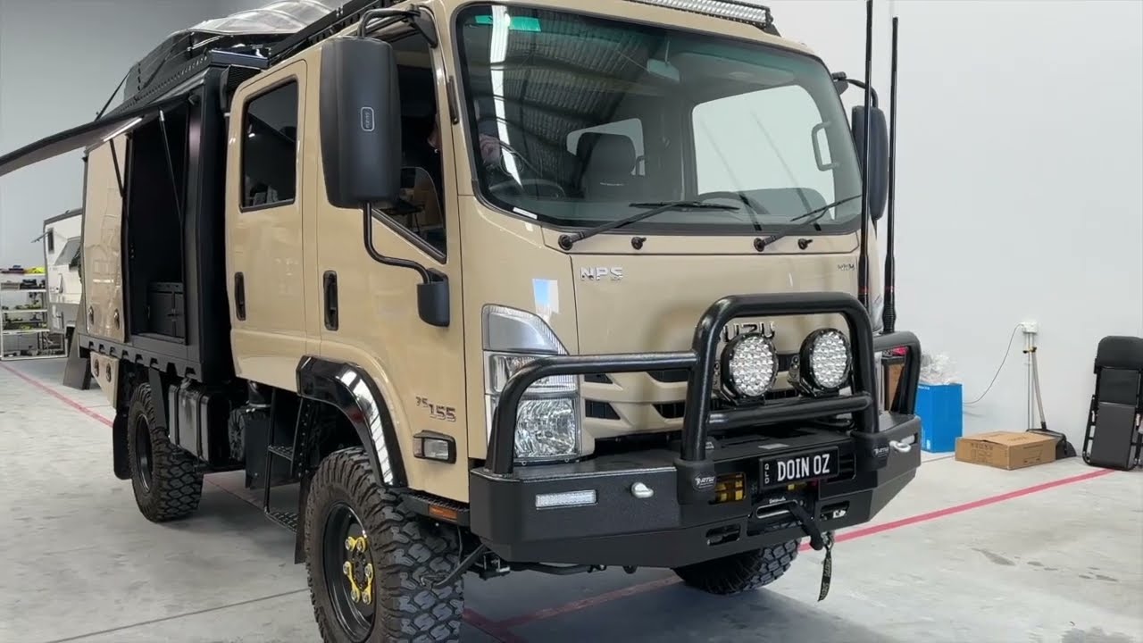Isuzu NPS300 with Canopy gets Two Scotty AI’s and charges at 3400W in this video