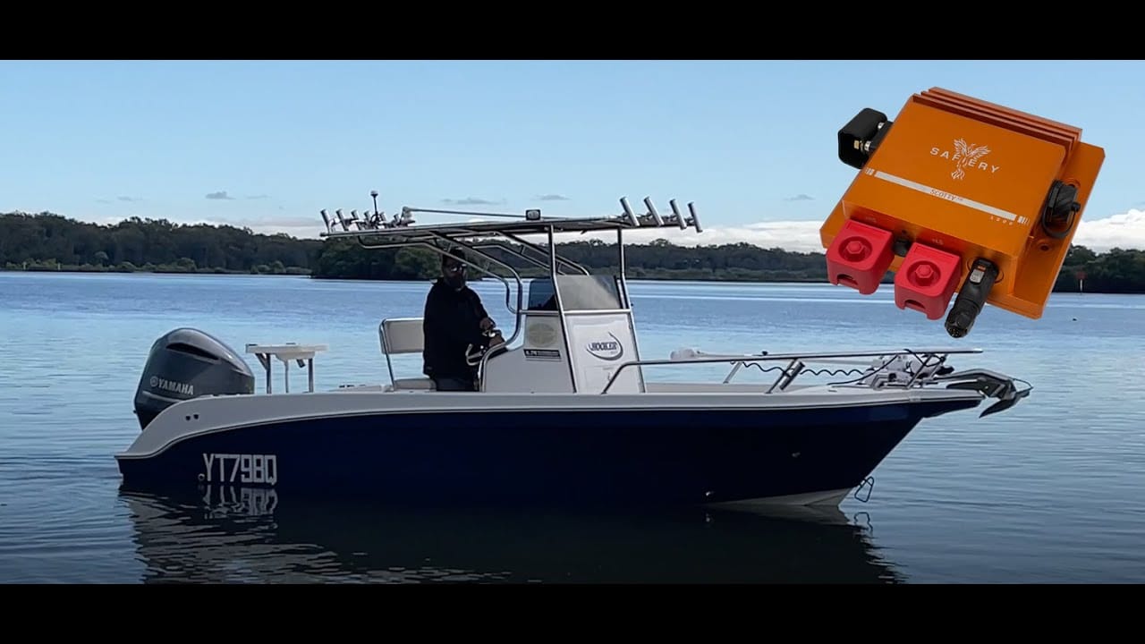 Sea Trial 36V House Battery Scotty charging from Outboard or shore power then reverses Direction