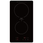 Dual Induction hob 1800W 1300W but limited to 2000W overall. 10A Plug. Schott Ceran crystal top.