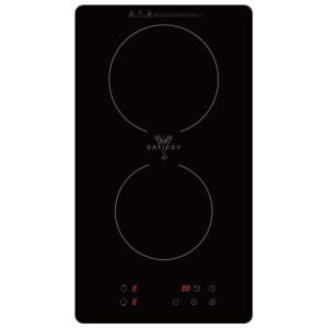 Dual Induction hob 1800W 1300W but limited to 2000W overall. 10A Plug. Schott Ceran crystal top.