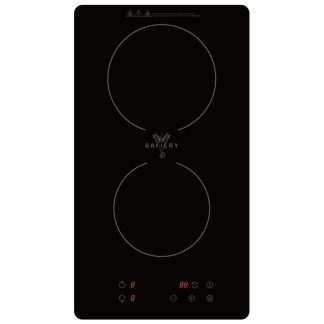 Dual Induction hob 1800W 1300W but limited to 2000W overall. 10A Plug. Schott Ceran crystal top.