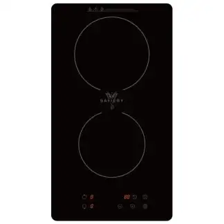 Dual Induction hob 1800W 1300W but limited to 2000W overall. 10A Plug. Schott Ceran crystal top.