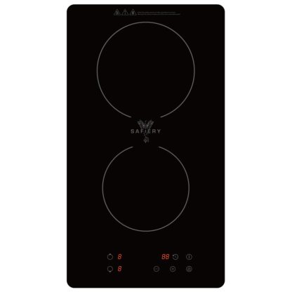 Dual Induction hob 1800W 1300W but limited to 2000W overall. 10A Plug. Schott Ceran crystal top.