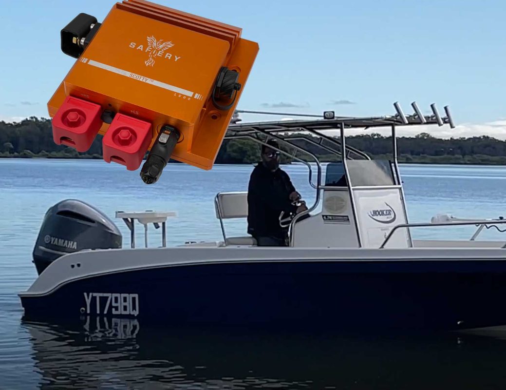 Fishing Boat with Scotty AI bi-directional DC DC to 36V