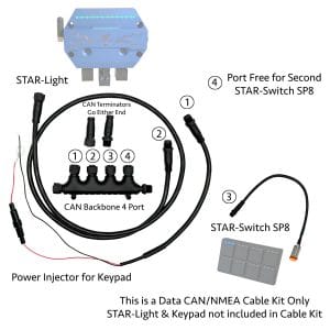 NMEA Backbone to STAR-Light and STAR-Switch SP8 Connector Pack
