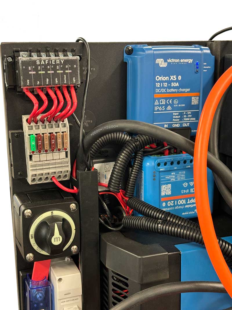 Power Pack Showing New Victron Orion XS50 DC DC