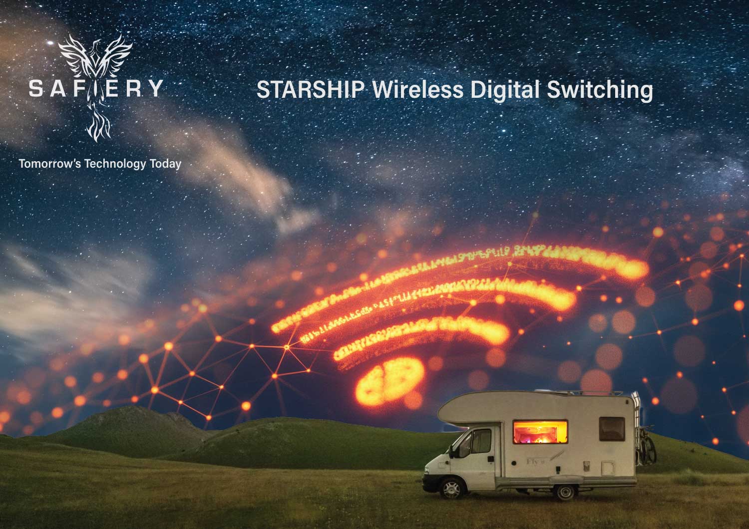 Starship Digital switching that is all wireless secure with smart switches and multiple displays
