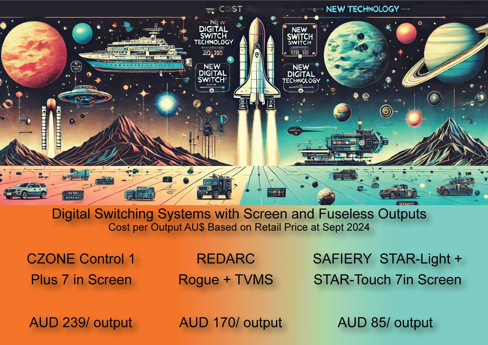 STARSHIP has half the cost per output because of new technology in digital switching