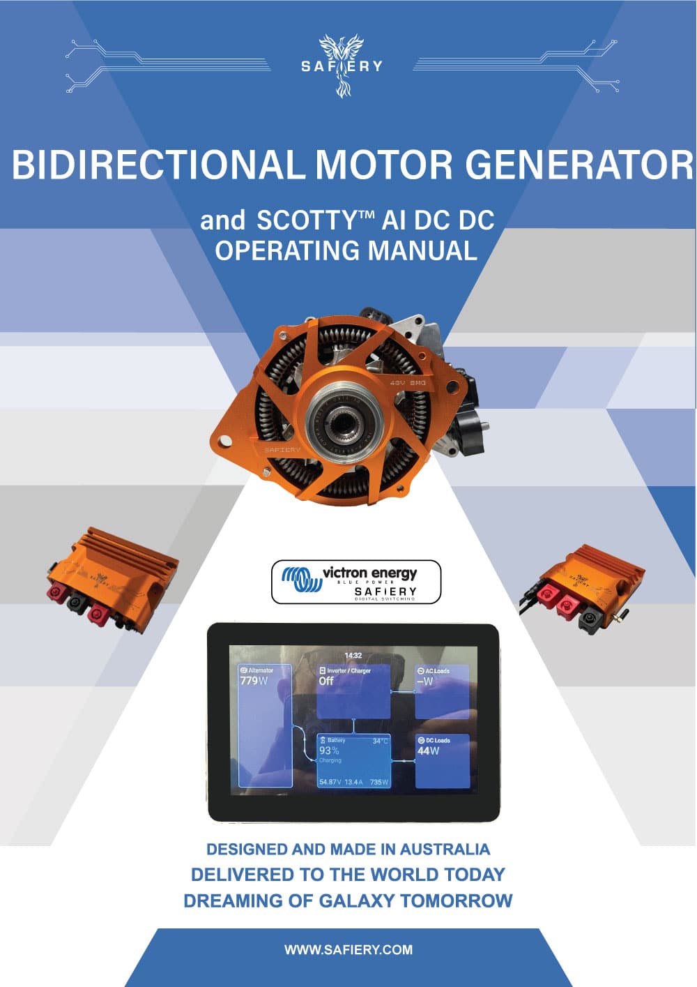Bidirectional Motor generator and Scotty AI victron integrated 10kW Alternator
