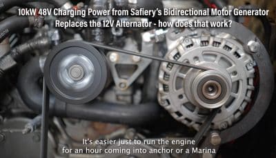 10kW Bidirectional Motor Generator in lieu of the 12V alternator.