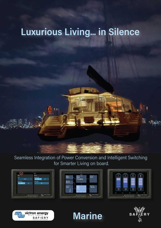 Power of One Screen Victron which now includes Safiery Digital Switching Marine