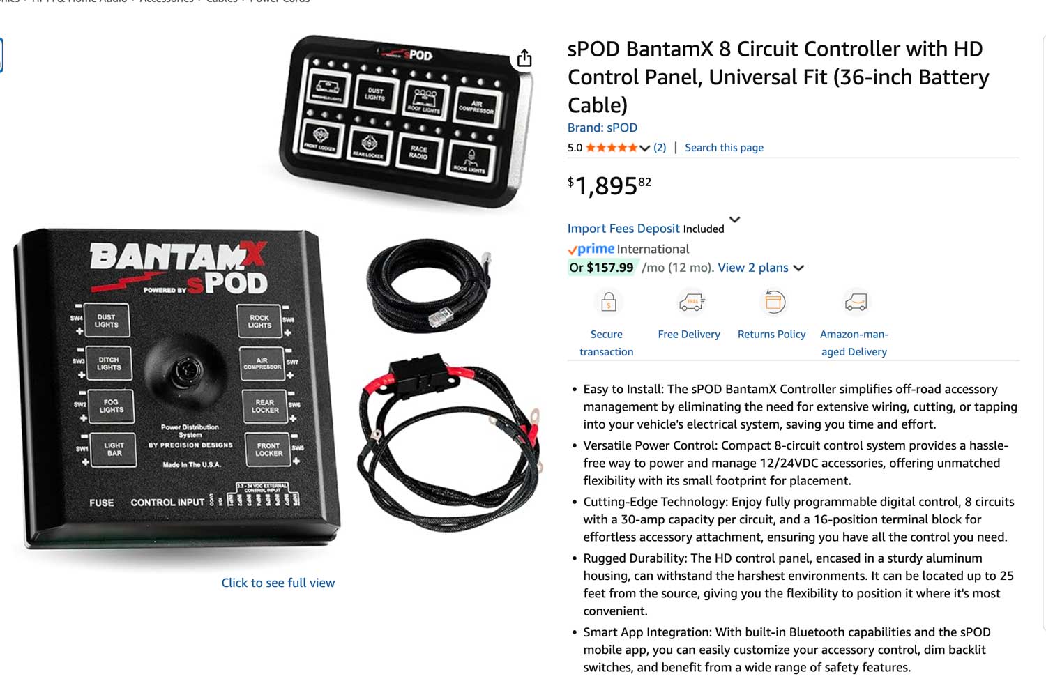 SPOD Bantam X 8 Circuit Controller with HD Control
