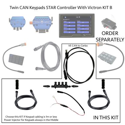 NMEA Core Kit B twin droppers 2 terminators Power Injection backbone VE CAN