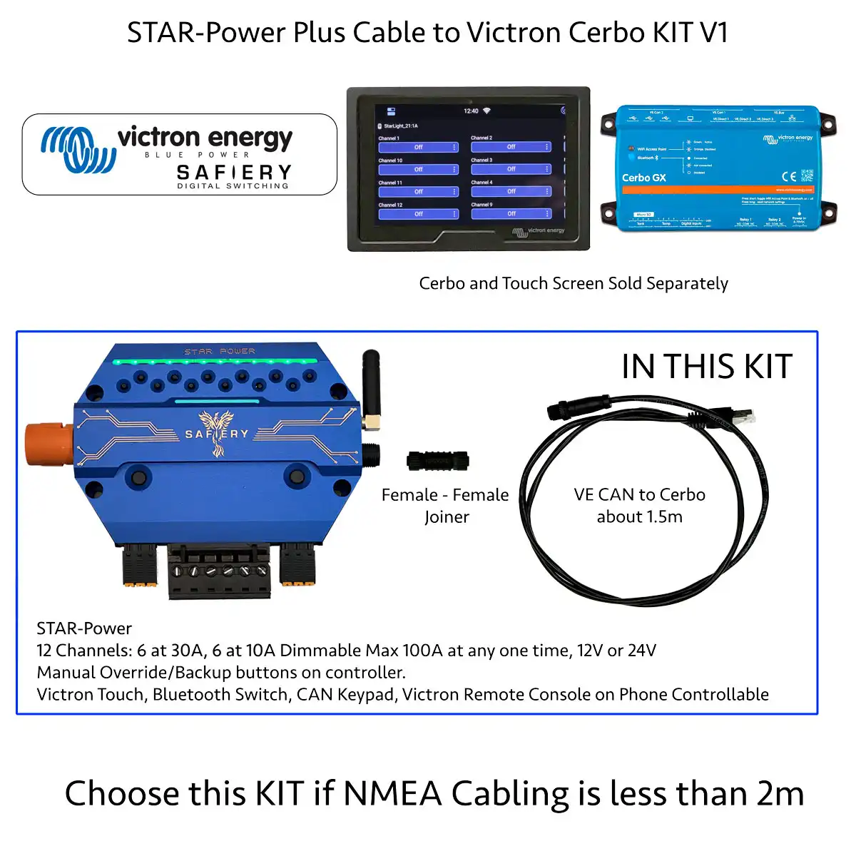 STAR-Power plus Cable to Cerbo