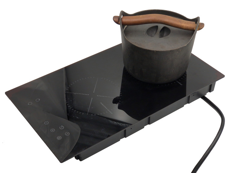 Induction Dual Hob Built in 1800W + 1500W 3000W Inverter Black Crystal
