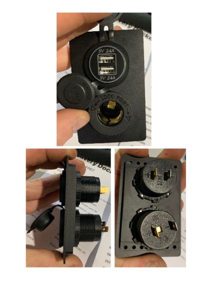 Round Outlet One Type C & Quick Charge with Cover