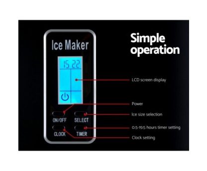 PORTABLE 3.2L ICE MAKER 9 CUBES IN 6 MINUTES