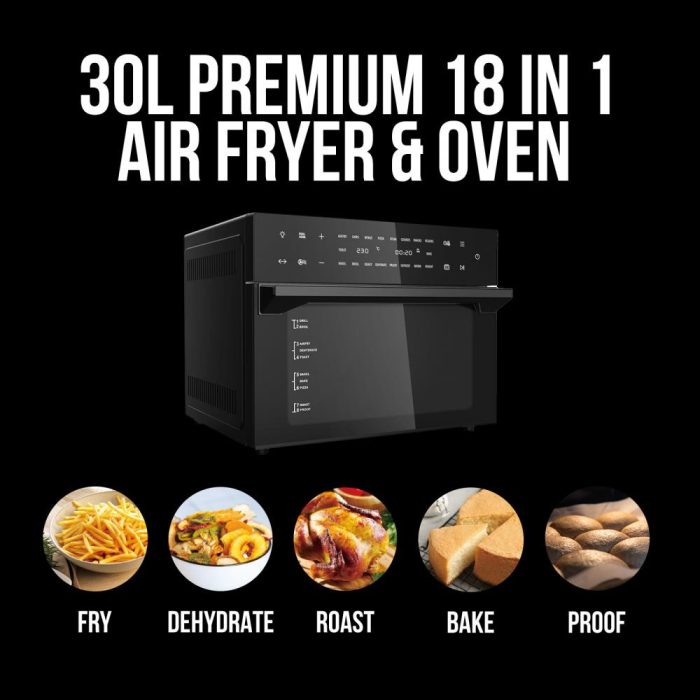 30L Air Fryer AND Convection Oven Oil Free Black