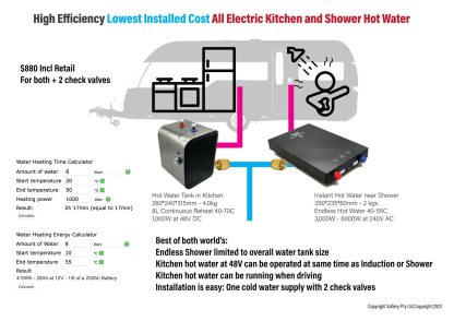 All Electric combo Hot Water 8L + Instant Hot Water