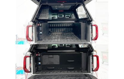 ENDURANCE PACK Amarok: Drawers, 30L Fridge, 600Ah Lithium, 3000W Inverter Scotty 1500w Smart Touch Display