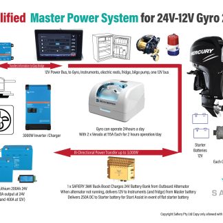 Simplified 24V-12V Outboard Engine Scotty Charging 3000W