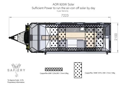 920W Solar Upgrade to suit AOR Hard Top Vans