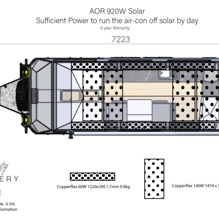 920W Solar Upgrade to suit AOR Hard Top Vans
