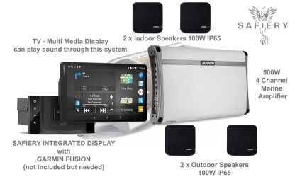 Safiery Integrated Display Amplifier and Fusion 4 Speaker Package