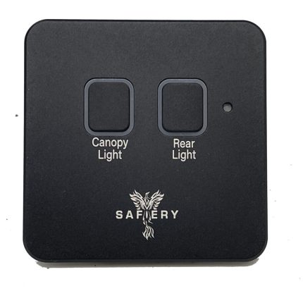 Safiery Dimmable Alloy Switch 2 buttons Dual Colour Compatible LED Custom Engraved