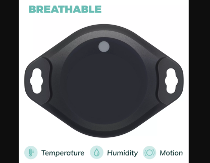 Wireless Sensors 3 in 1: Black IP67 Temperature, Humidity, Movement